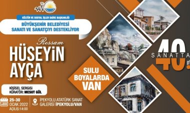 VAN BÜYÜKŞEHİR'İN KATKILARIYLA SANATÇILARIMIZ SANATLARINI SERGİLEMEYE DEVAM EDİYOR!