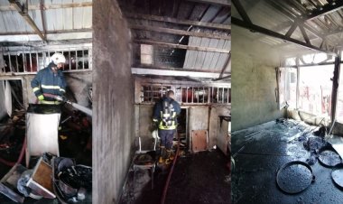 VAN'DA YANGIN! FIRINDA BÜYÜK HASAR MEYDANA GELDİ