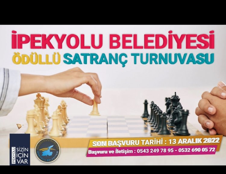 İPEKYOLU BELEDİYESİ SANAT GALERİSİNDE SATRANÇ TURNUVASI DÜZENLİYOR: KENDİNE GÜVENEN GELSİN...