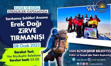 BÜYÜKŞEHİR BELEDİYESİ SARIKAMIŞ ŞEHİTLERİ İÇİN EREK DORUĞUNA TIRMANIŞ DÜZENLİYOR