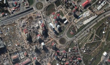 DEPREMİN YARATTIĞI FELAKETİN UYDU GÖRÜNTÜLERİ: ÖNCESİ VE SONRASI...