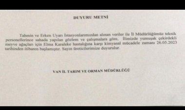 VAN VALİLİĞİ'NDEN DUYURU!