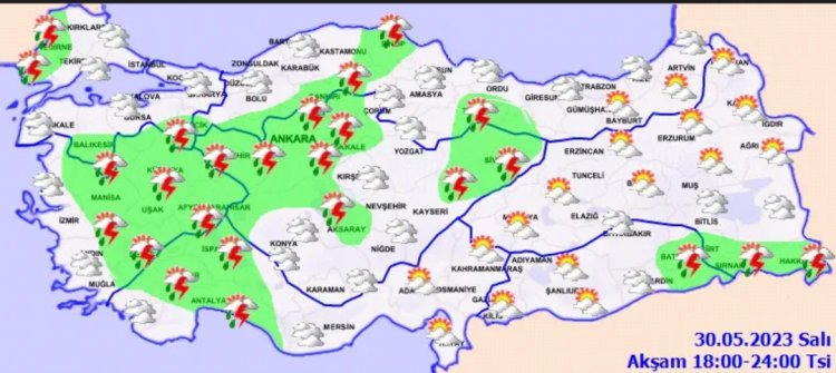 METEOROLOJİ'DEN UYARI: KUVVETLİ YAĞIŞ VE RÜZGAR SEL GETİREBİLİR!