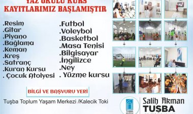 TUŞBA BELEDİYESİ'NDE YAZ KURS KAYITLARI İÇİN GEÇ KALMAYIN!