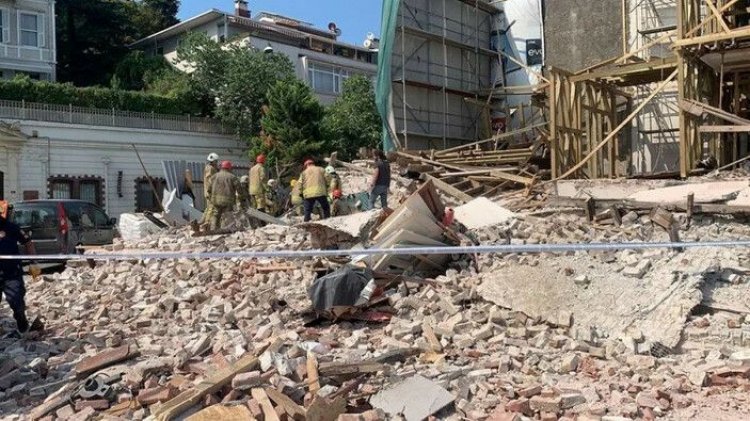 İSTANBUL'UN BEŞİKTAŞ İLÇESİNDE BİNA ÇÖKTÜ: 1 KİŞİ HAYATINI KAYBETTİ!