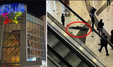 İSTANBUL'DA BİR AVM'DE BİR KADIN KENDİNİ 5. KATTAN BOŞLUĞA BIRAKTI!