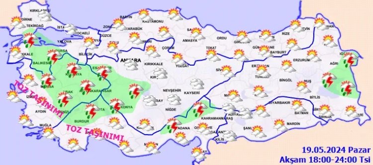METEOROLOJİ UYARDI: SAĞANAK YAĞIŞ VE TOZ TAŞINMIŞ GELİYOR!