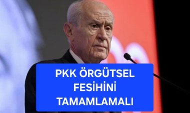 PKK Fesih İşlemini Tamamlamayı, Silahlarını Teslim Etmelidir 