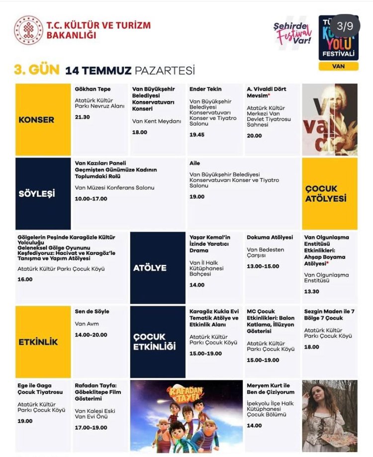 SANATIN KALBİ VAN KÜLTÜR YOLU FESTİVALİ DEVAM EDİYOR 
