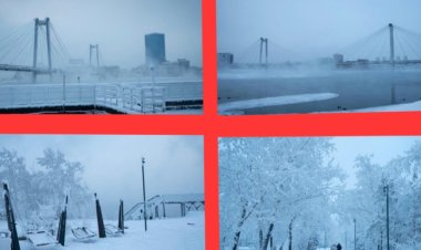 Sibirya'da "Beyaz Esaret": Krasnoyarsk -40 Dereceyi Gördü
