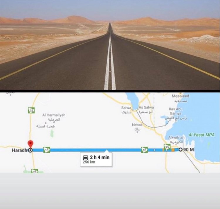 Dünyanın En Uzun Düz Yolu Suudi Arabistan’da: 256 KM Boyunca Tek Bir Viraj Yok!