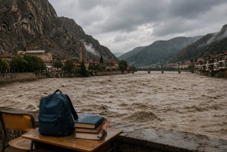 Amasya'da Yeşilırmak Taşma Riski: İki İlçede Eğitime 1 Gün Ara Verildi