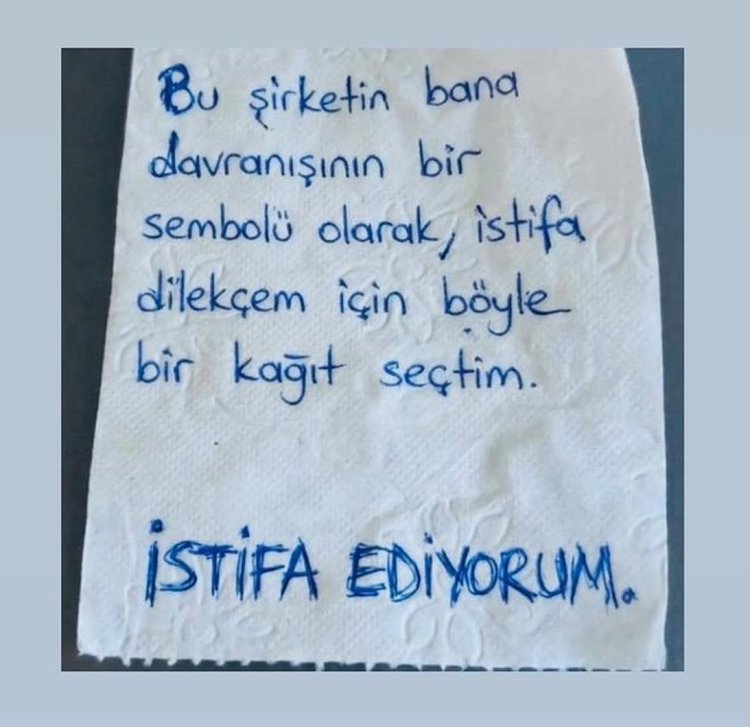Tuvalet Kağıdına İstifa: Çalışan, Yöneticilerin Davranışını Sembolik Bir Şekilde Protesto Etti