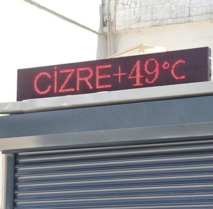 Cizre’de Kavurucu Sıcak: Termometreler 49 Dereceyi Gösterdi